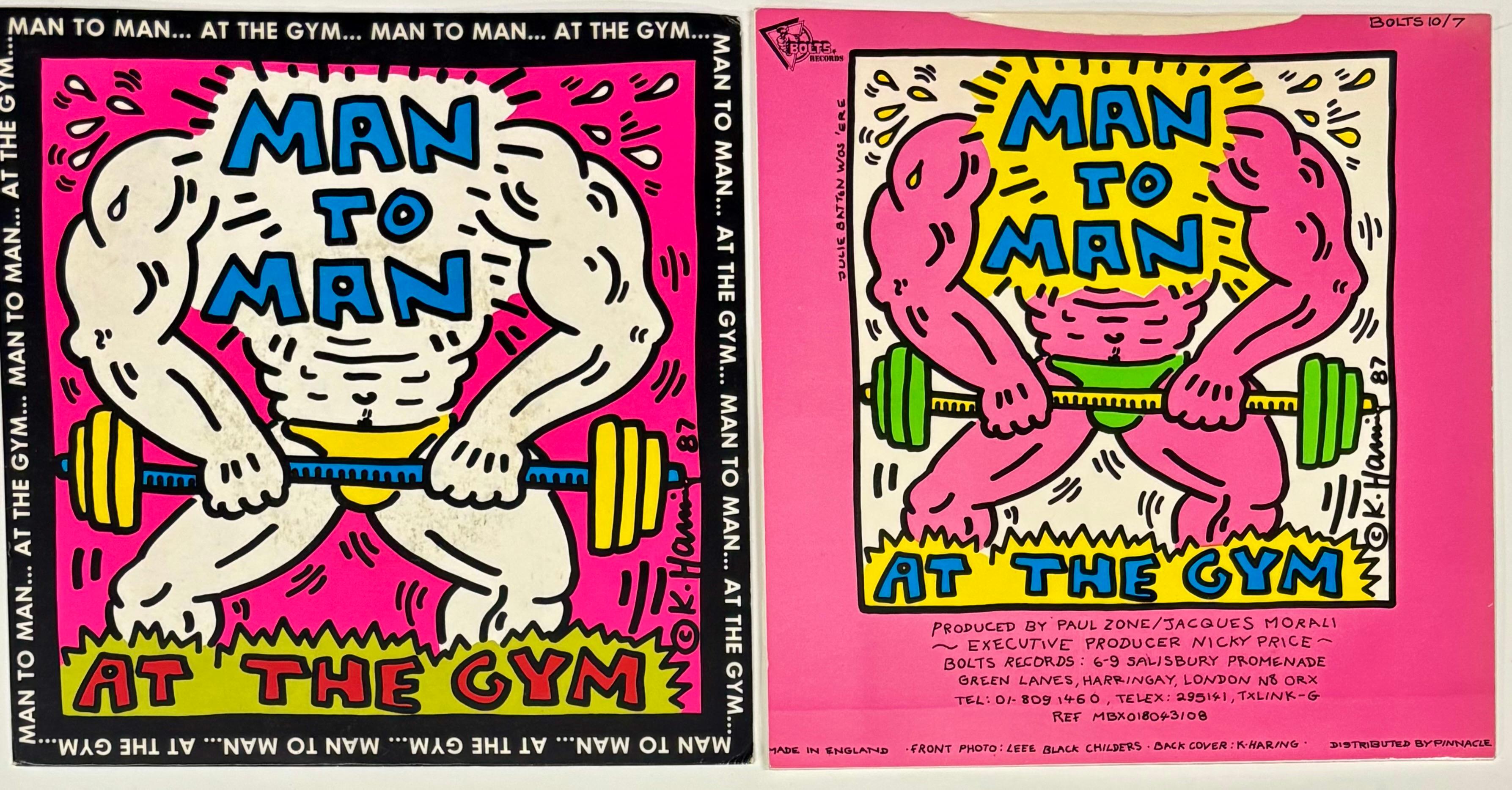 1980s Keith Haring Record Art: set of 2 (1980s Keith Haring album cover art) For Sale 3