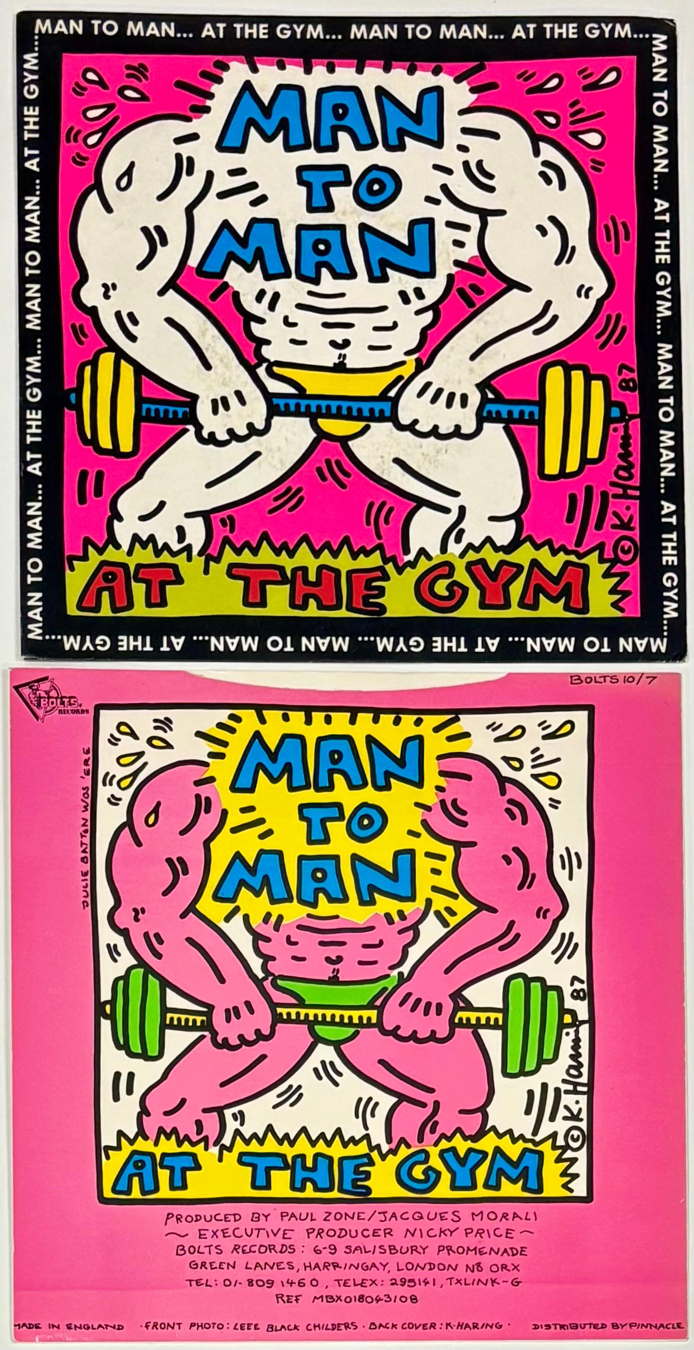 1980s Keith Haring Record Art: set of 2 (1980s Keith Haring album cover art) For Sale 6