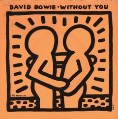 1980s Keith Haring Record Art: set of 4 (1980s Keith Haring album cover art)