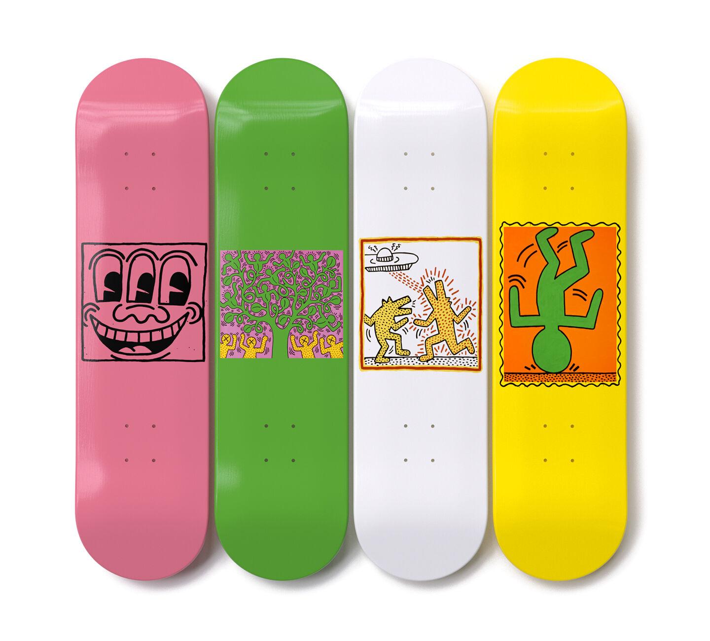 Keith Haring
Art Is For Everybody, 2023
7 ply Grade A Canadian Maple wood (Set of 4)
31 1/2 × 7 9/10 in  80 × 20 cm (each)