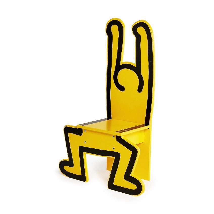 Keith Haring - Child Chaise Chair (Yellow), 2019 For Sale 1