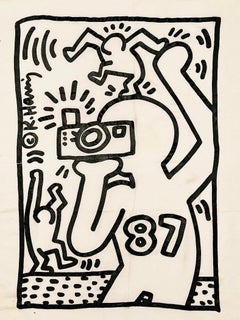 Keith Haring Focus on Aids 1987 (vintage Keith Haring)