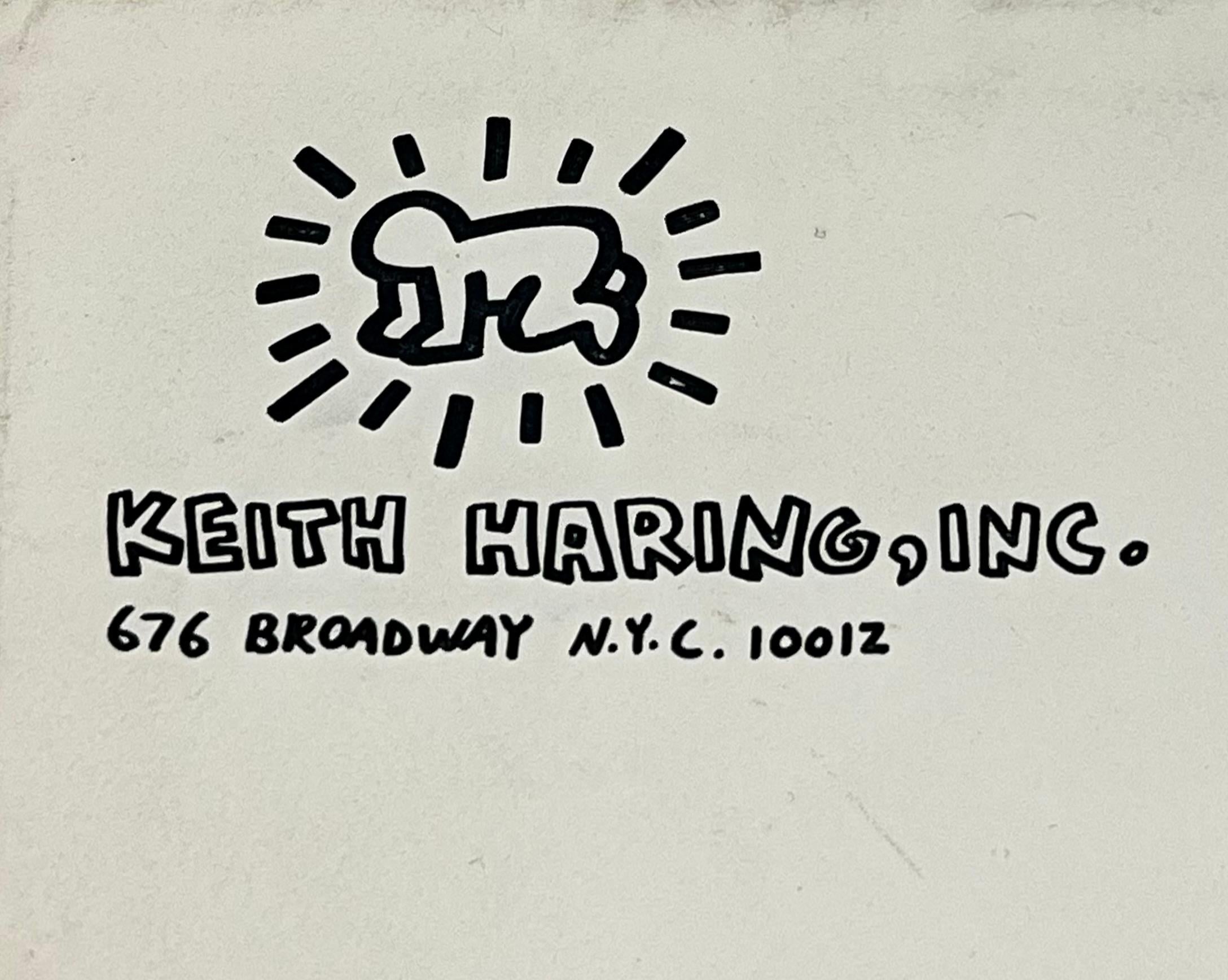 Keith Haring Lettre manuscrite 1989 (Lettre de Keith Haring)  en vente 6