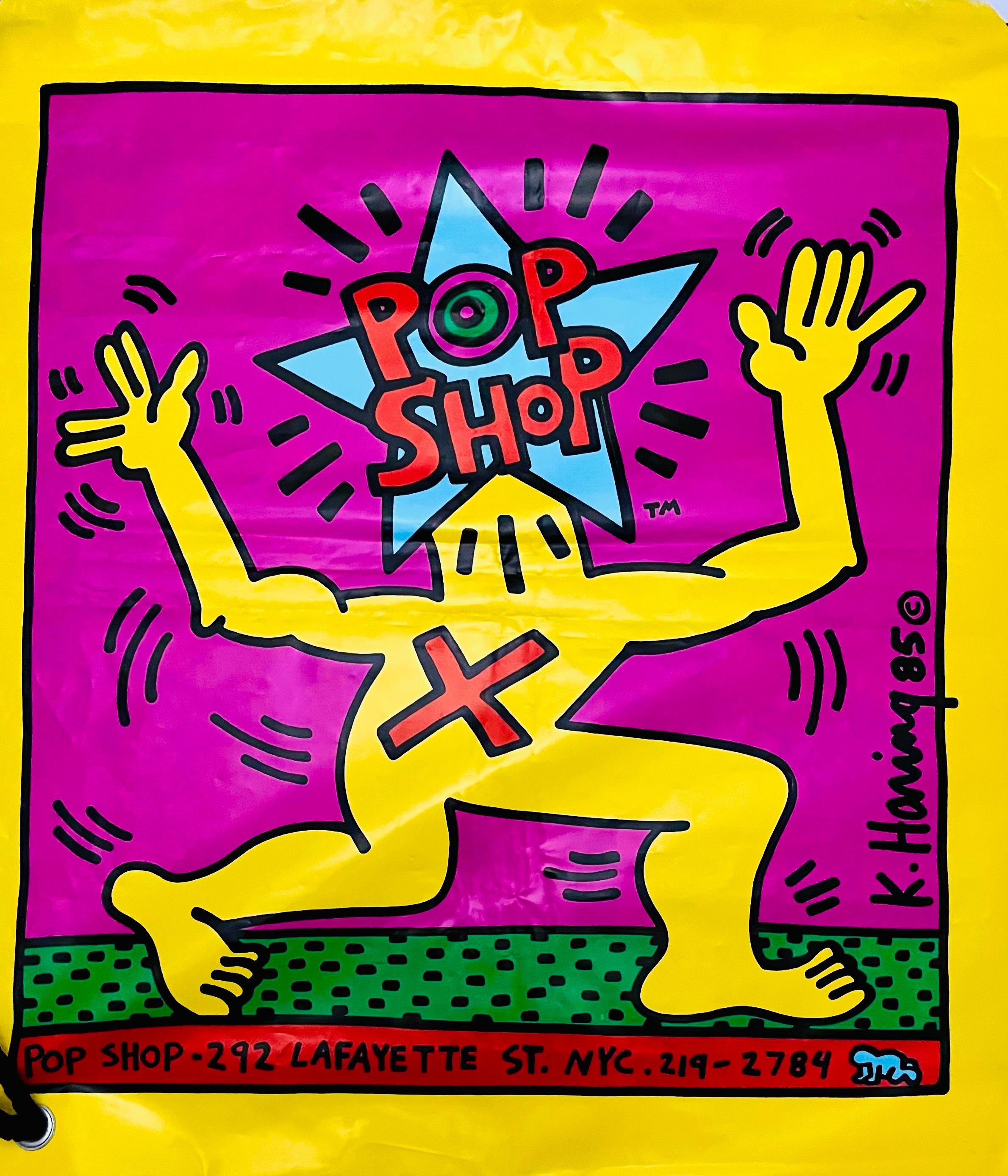 Original 1980s Keith Haring Pop Shop bag (Keith Haring pop shop New York) For Sale 1