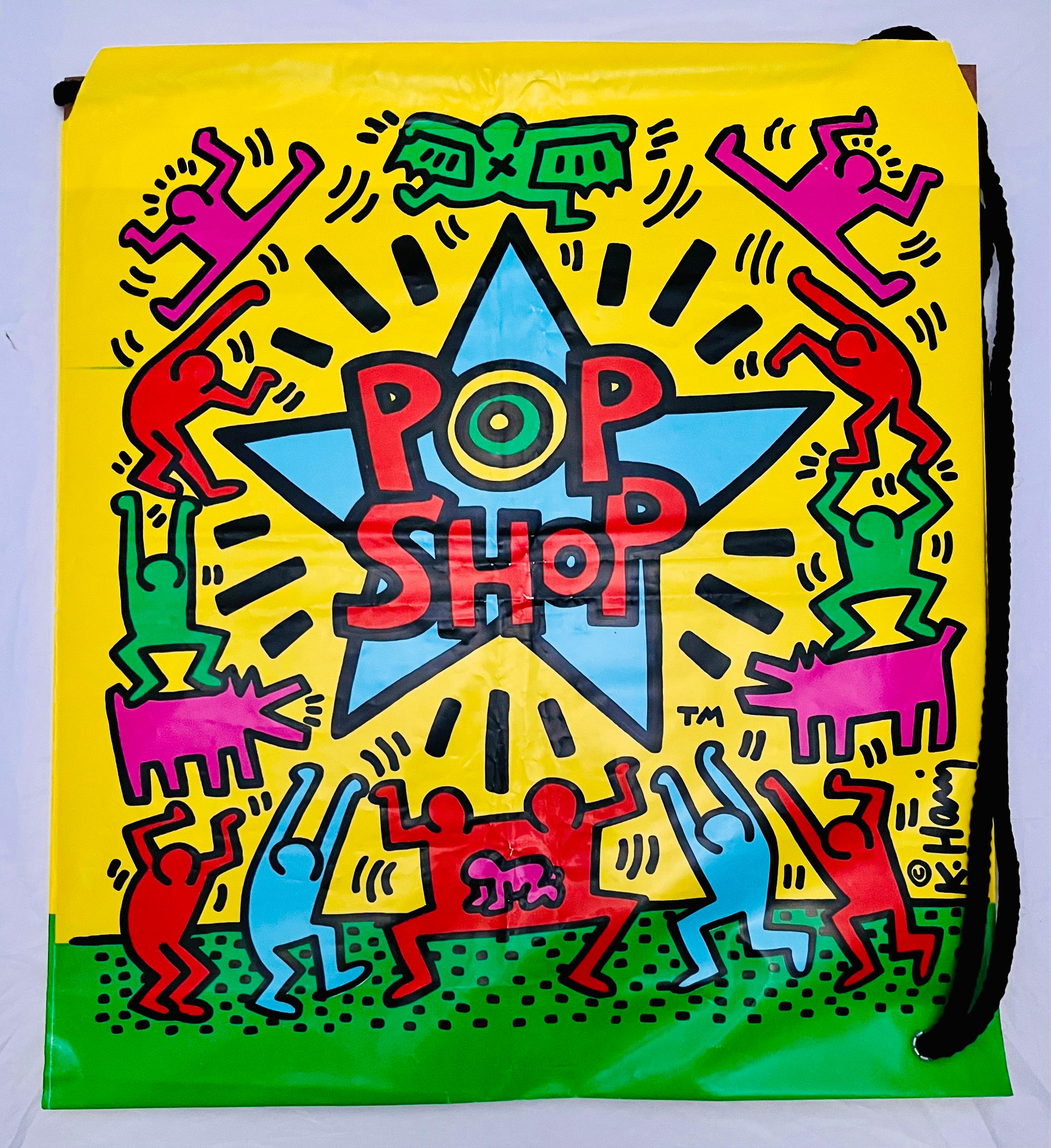 Original 1980s Keith Haring Pop Shop bag (Keith Haring pop shop New York) For Sale 3