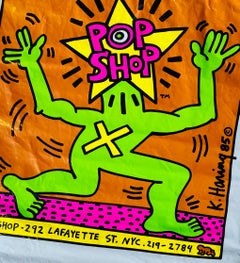 Retro Original 1980s Keith Haring Pop Shop bag (Keith Haring pop shop New York)