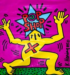 Bolso original Keith Haring Pop Shop de los años 80 (Keith Haring pop shop Nueva York)