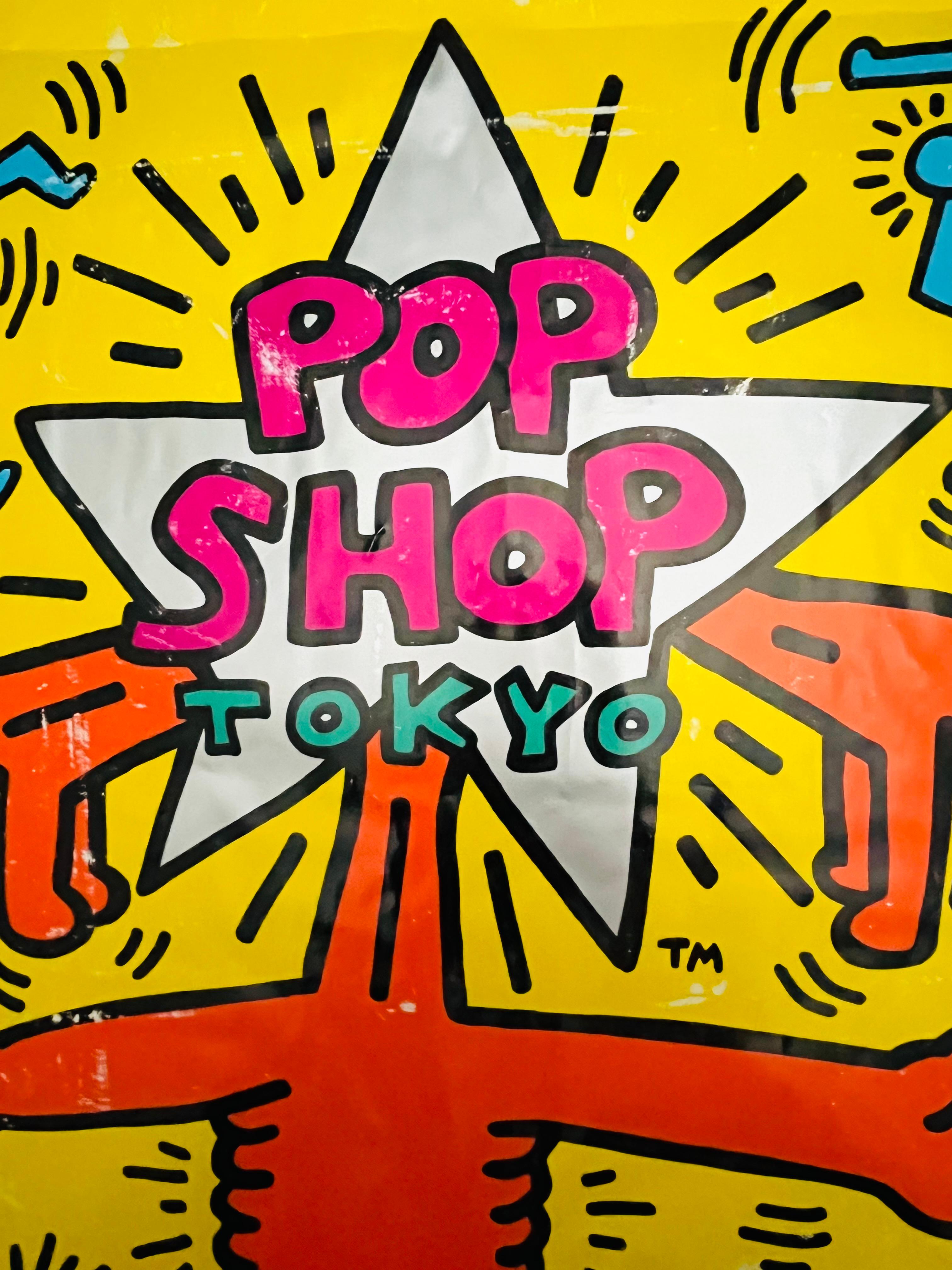 Original 1980er Keith Haring Pop Shop Tokyo Tasche (Keith Haring Pop Shop Tokyo Pop Shop New York) im Angebot 5