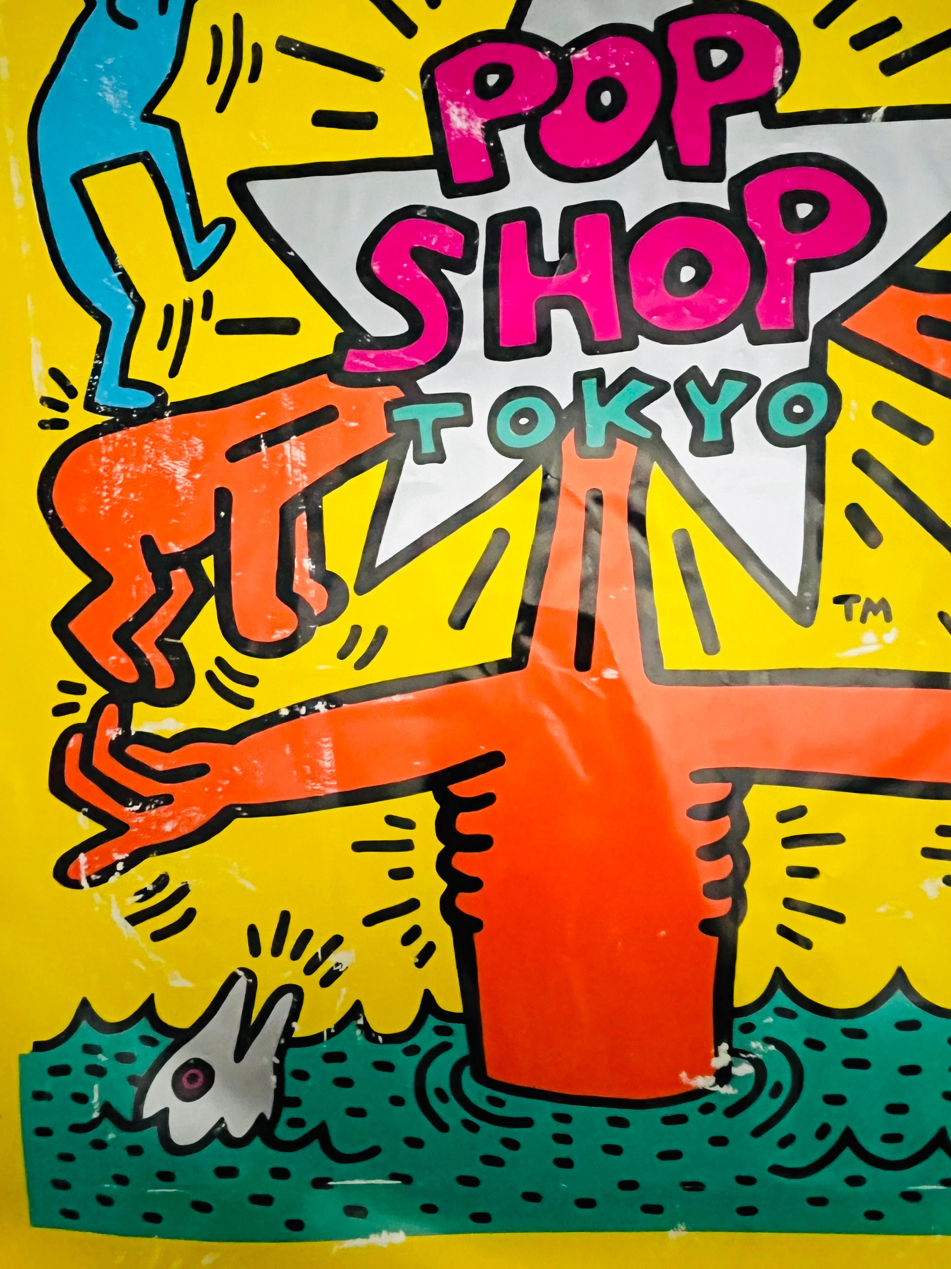 Original 1980er Keith Haring Pop Shop Tokyo Tasche (Keith Haring Pop Shop Tokyo Pop Shop New York) im Angebot 6