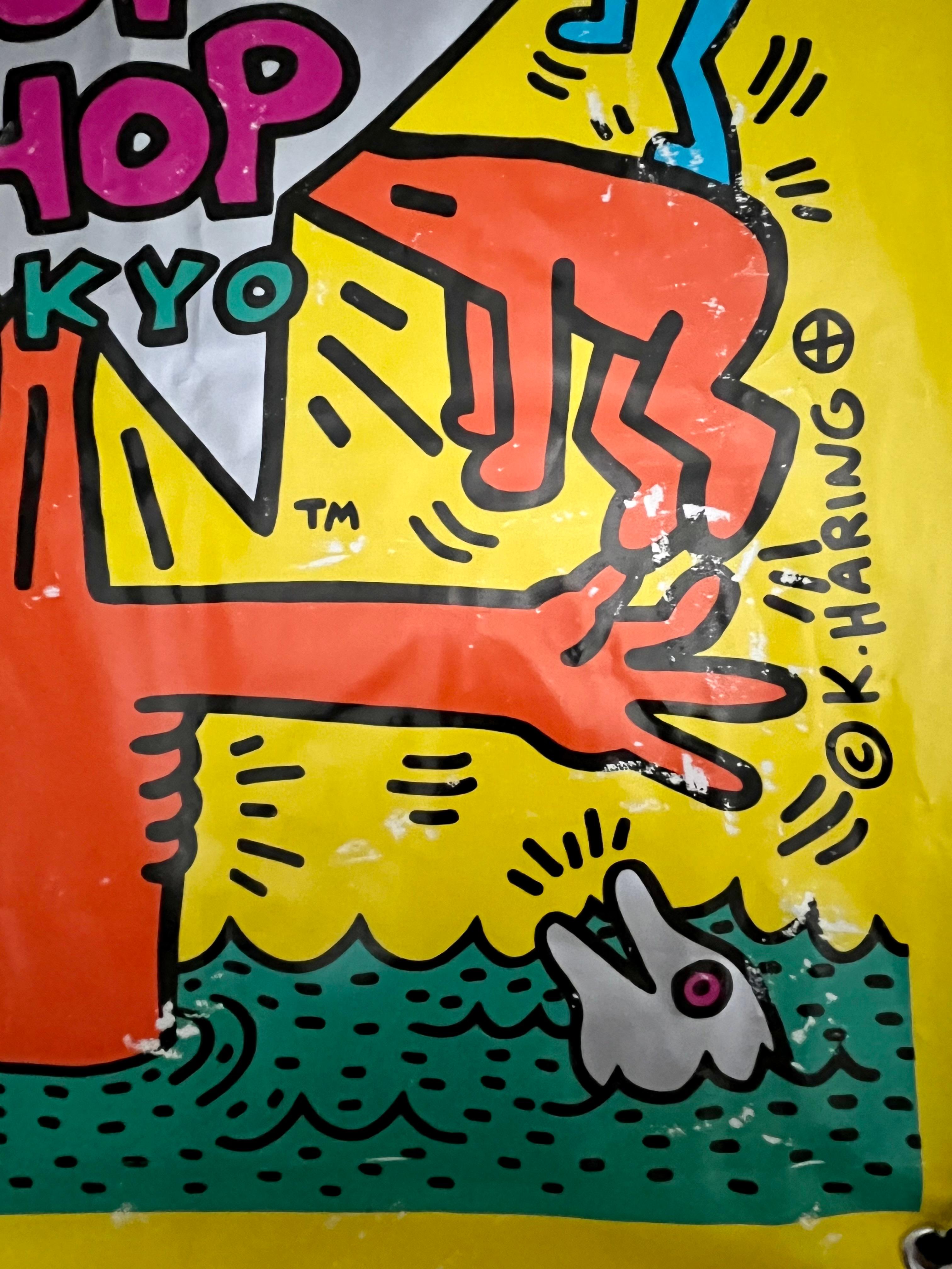 Original 1980er Keith Haring Pop Shop Tokyo Tasche (Keith Haring Pop Shop Tokyo Pop Shop New York) im Angebot 7