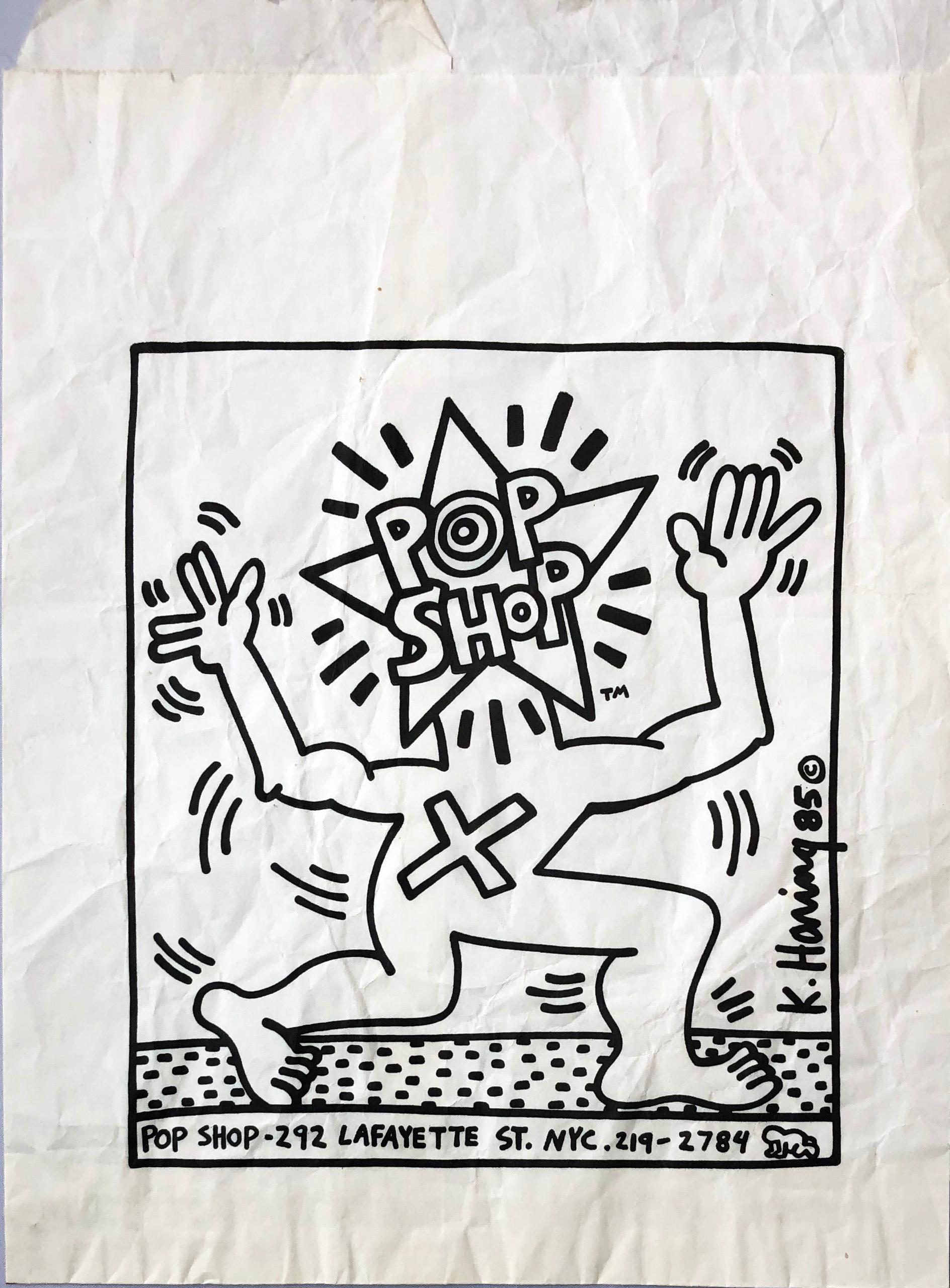 Original Keith Haring Pop Shop bag (Haring 1980s Pop Shop)  1
