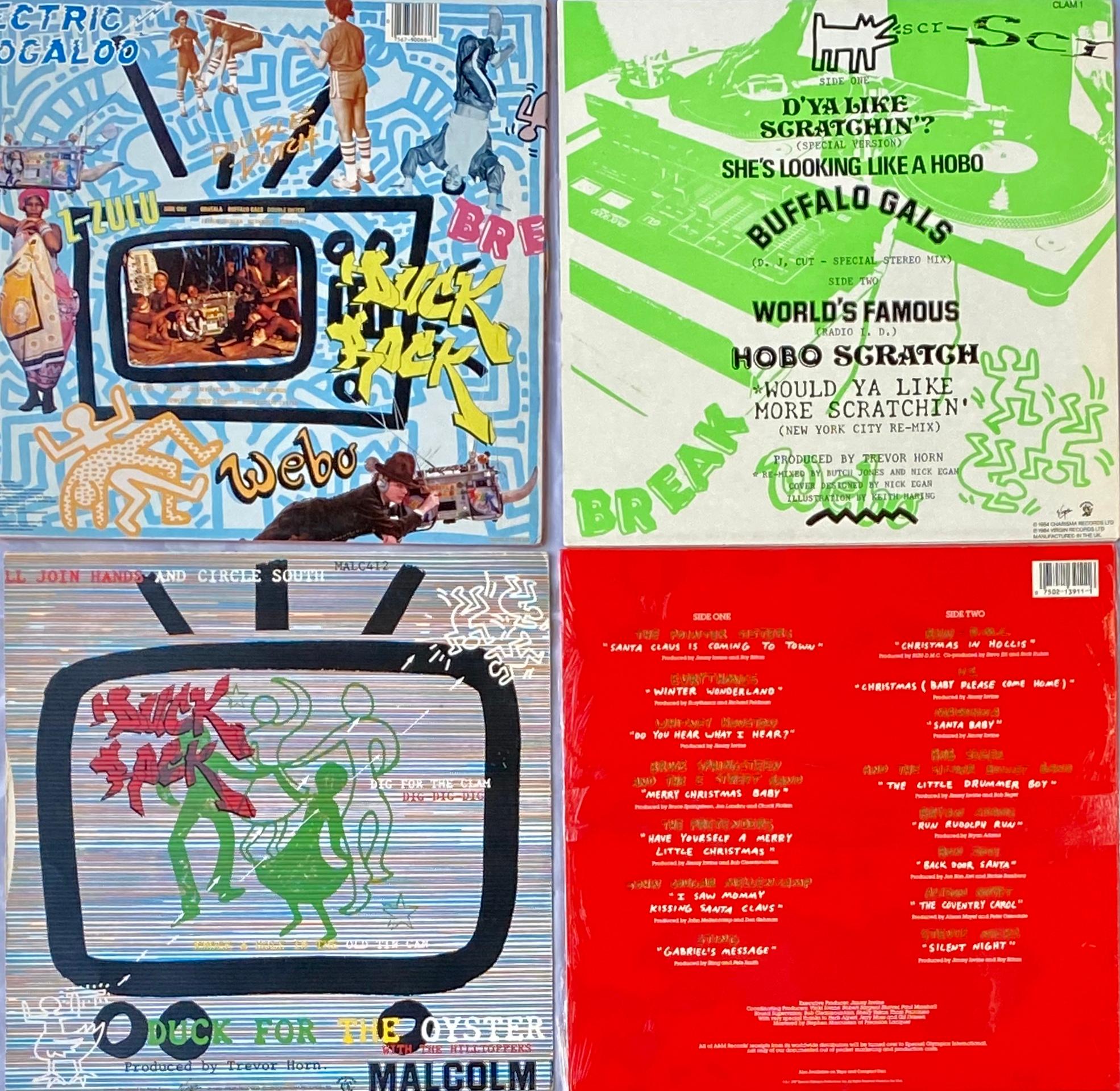 Keith Haring-Plattenkunst: 4er-Set  (1980er Keith Haring Albumcover-Kunst) im Angebot 1
