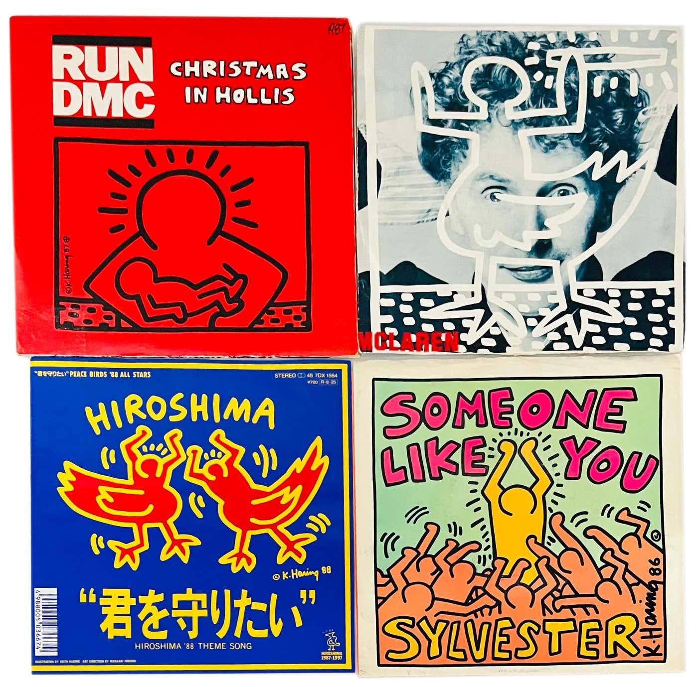 Record Art d'origine de Keith Haring : ensemble de 4 pièces  (Couverture d'album de Keith Haring des années 1980) en vente 3