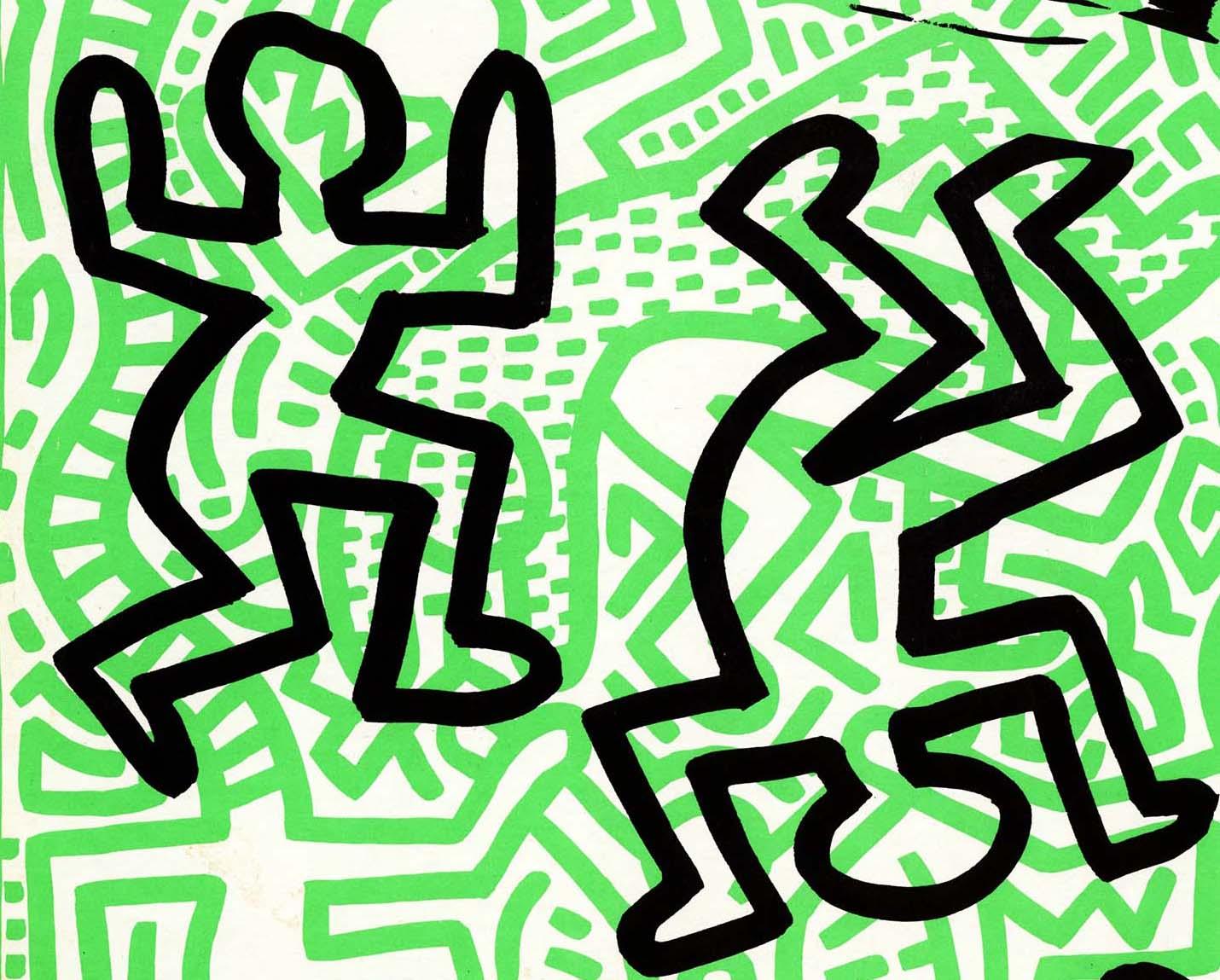 Seltene Original Keith Haring-Plattenkunst (Keith Haring 1984)  im Angebot 2