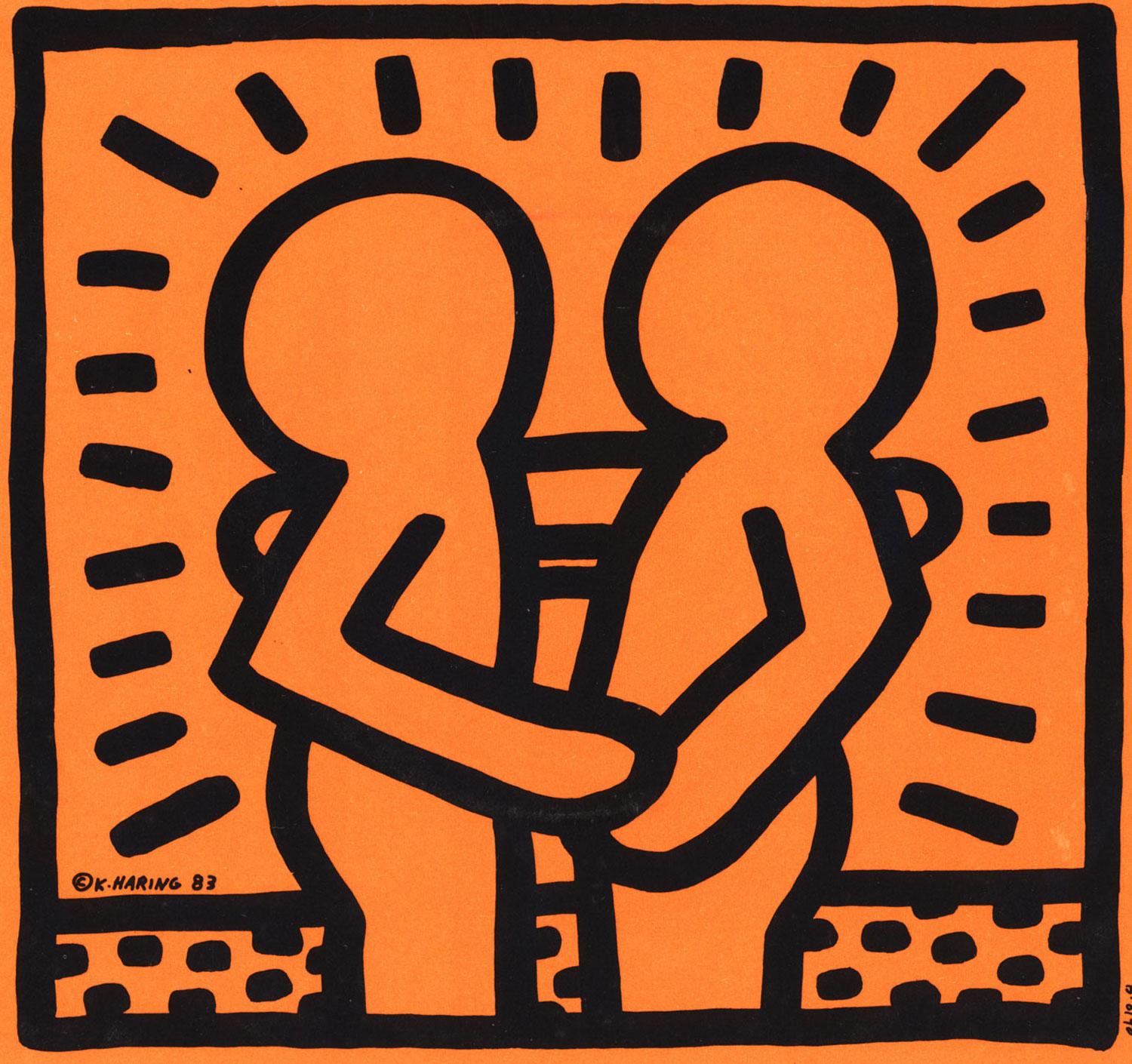 Keith Haring - Art d'art vintage original en vinyle rare 1