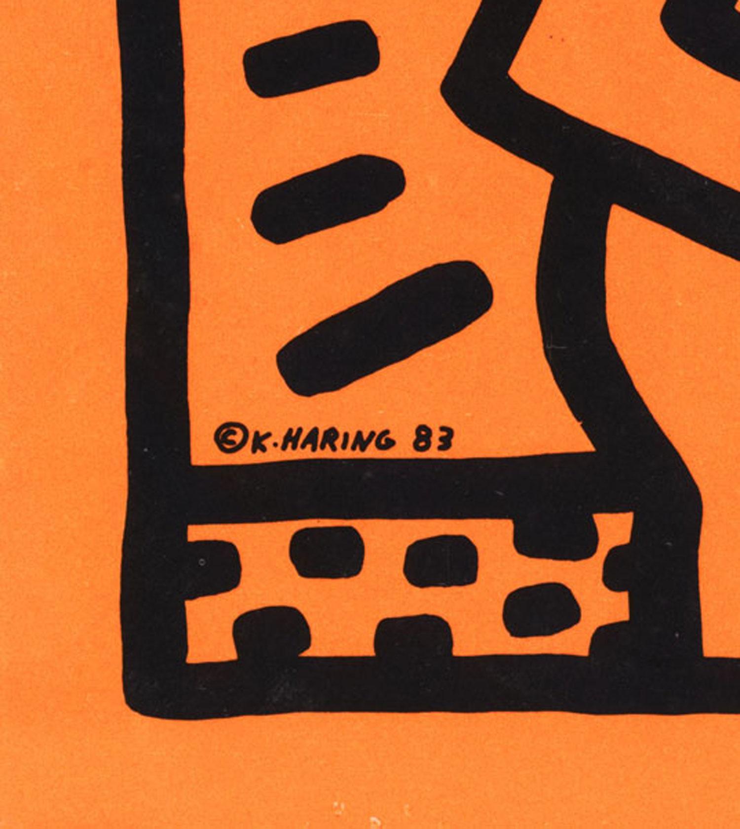Keith Haring - Art d'art vintage original en vinyle rare 2
