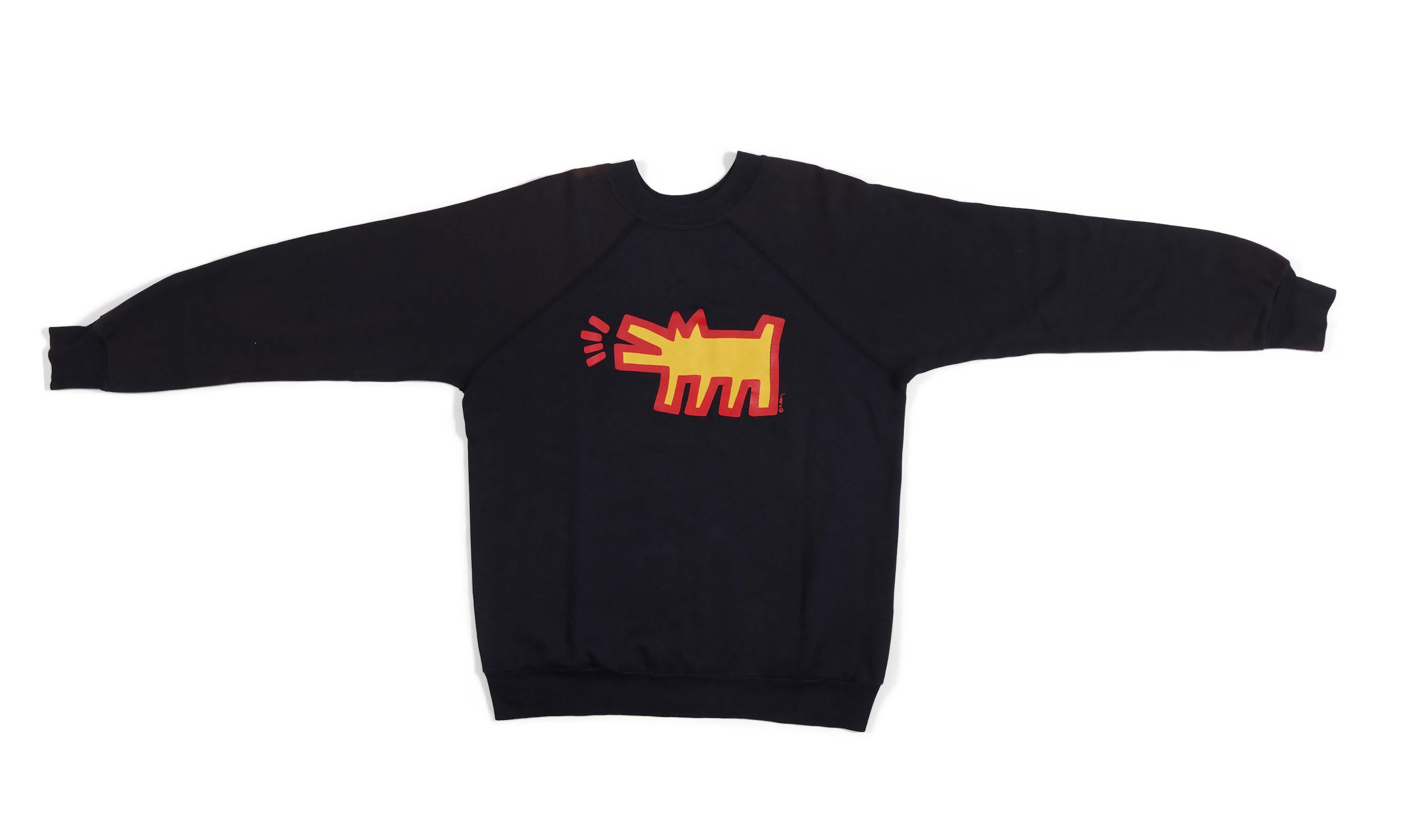 Signed Keith Haring Pop Shop sweatshirt c.1986 (Keith Haring Radiant Baby) For Sale 1
