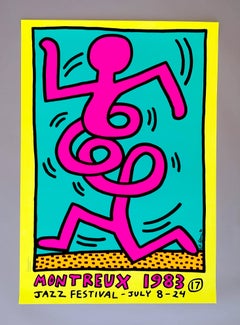 Keith Haring 'Montreux Jazz Festival I' Rare Original 1983 Poster Print