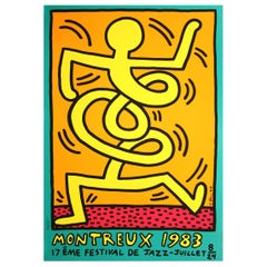 Keith Haring 'Montreux Jazz Festival III' Rare Original 1983 Poster Print
