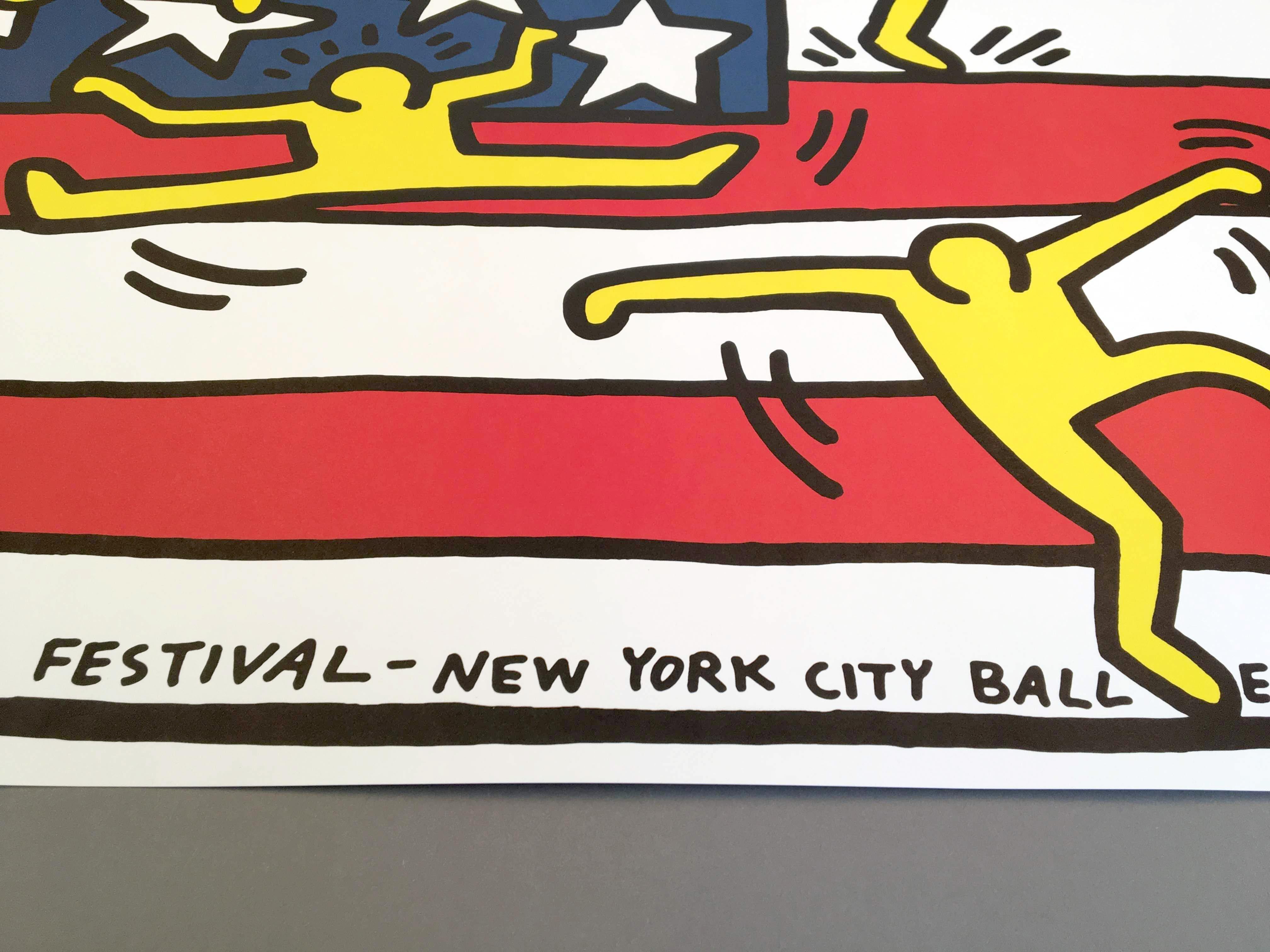 Keith Haring Poster Poster " American Music Festival New York City Ballet 1988 " 