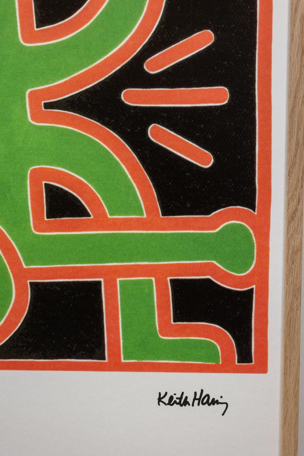 Keith Haring. Nummerierter Farbserigrafie-Druck. 1990s (Handgefertigt)