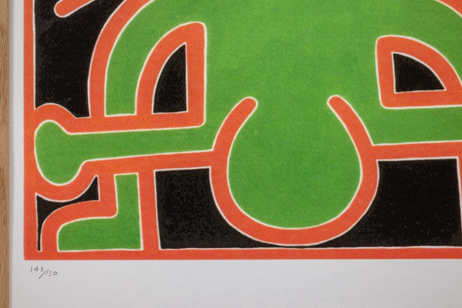 Keith Haring. Nummerierter Farbserigrafie-Druck. 1990s im Zustand „Gut“ in Saint-Ouen, FR