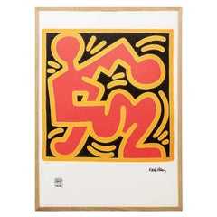 Keith Haring. Numbered color silkscreen print. 1990s