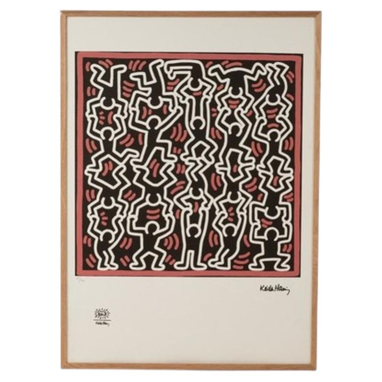 Keith Haring. Serigrafía en color numerada. 1990s.