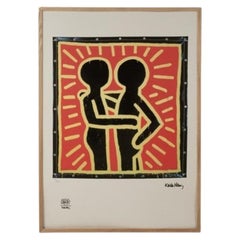 Keith Haring. Numbered color silkscreen print. 1990s.