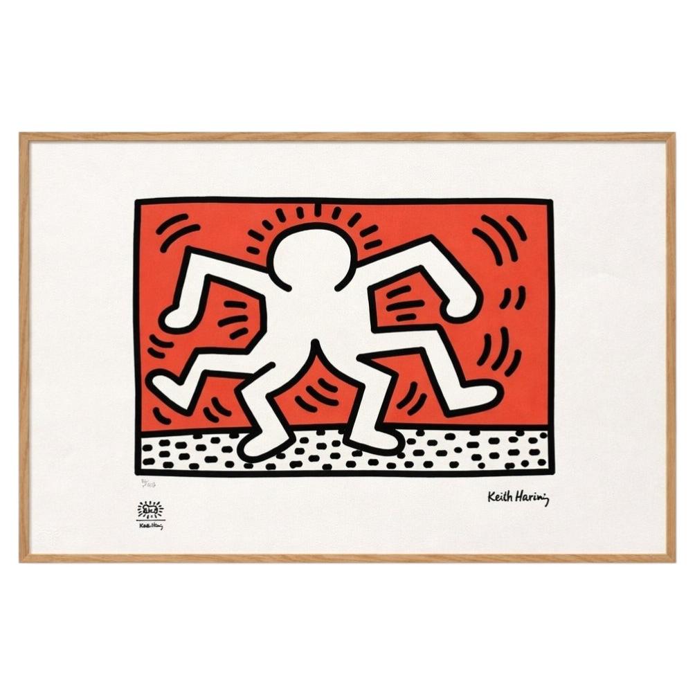 Keith Haring. Numbered color silkscreen print. 1990s