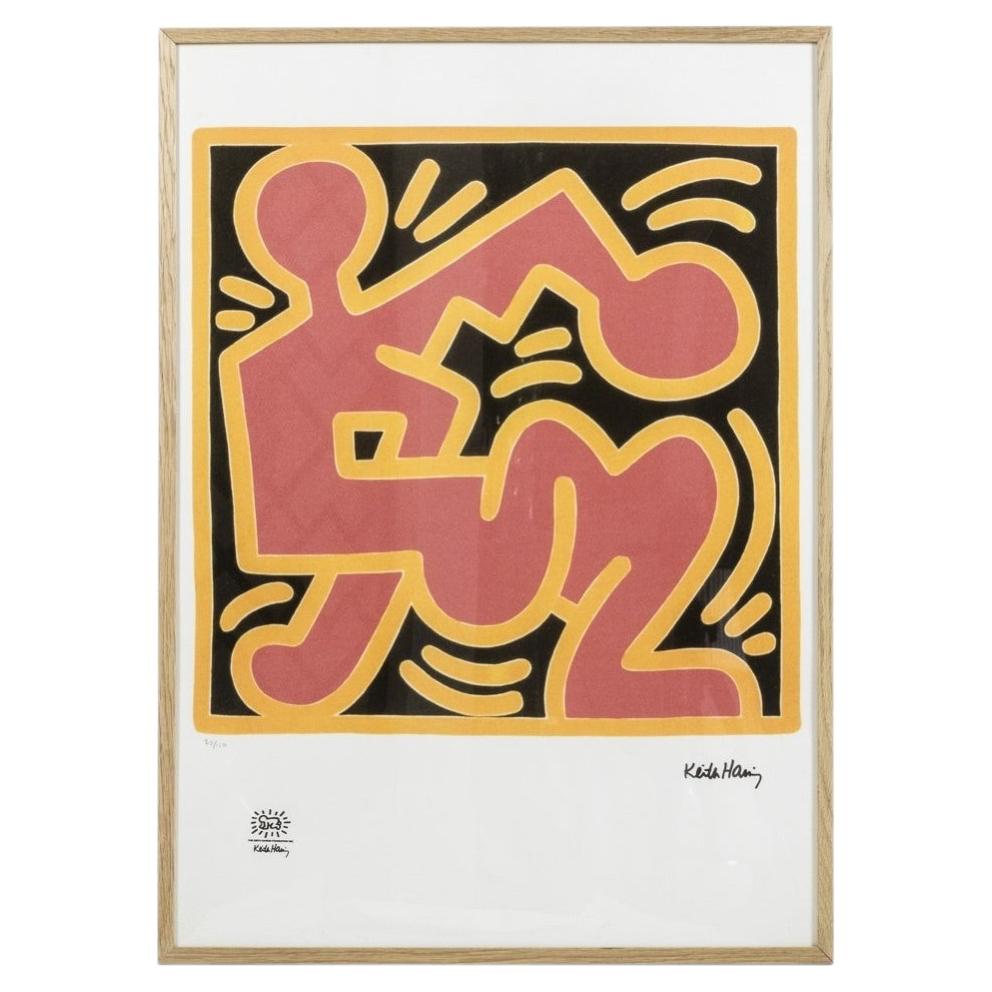 Keith Haring. Sérigraphie couleur numérotée. 1990s