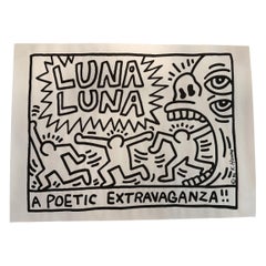 Keith Haring Original 1980s Luna Luna A Poetic Extravaganza Art Festival Poster