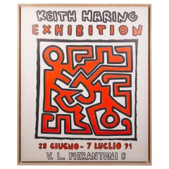 Vintage Keith Haring, Original Poster, Italy, circa 1991