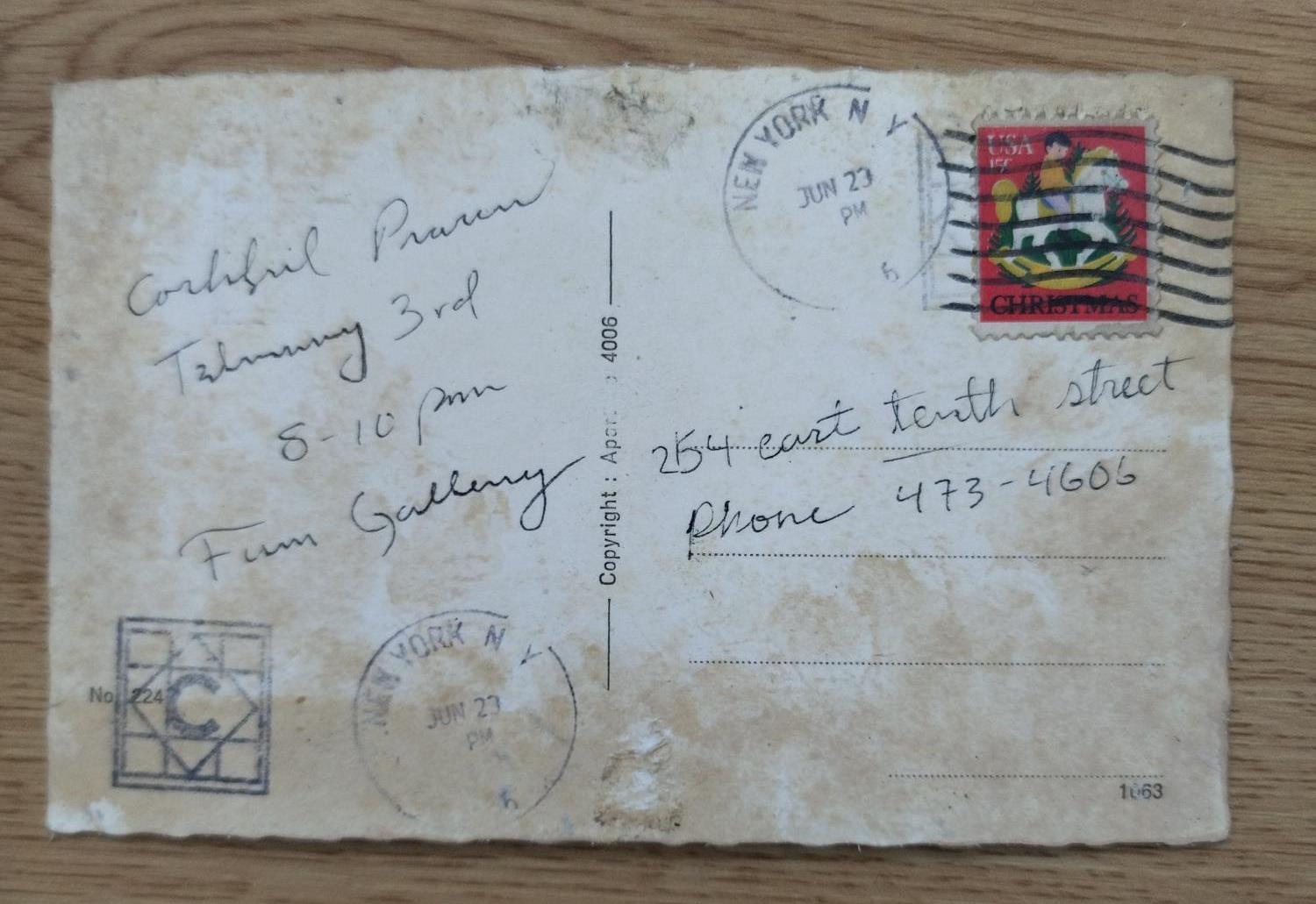 Keith Haring  original card. 8.5 x 13.5 cm For Sale 6