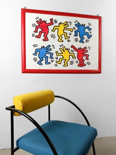 Póster de Keith Haring de Perros bailarines Impreso en Francia por Nouvelles Imeges S.A.