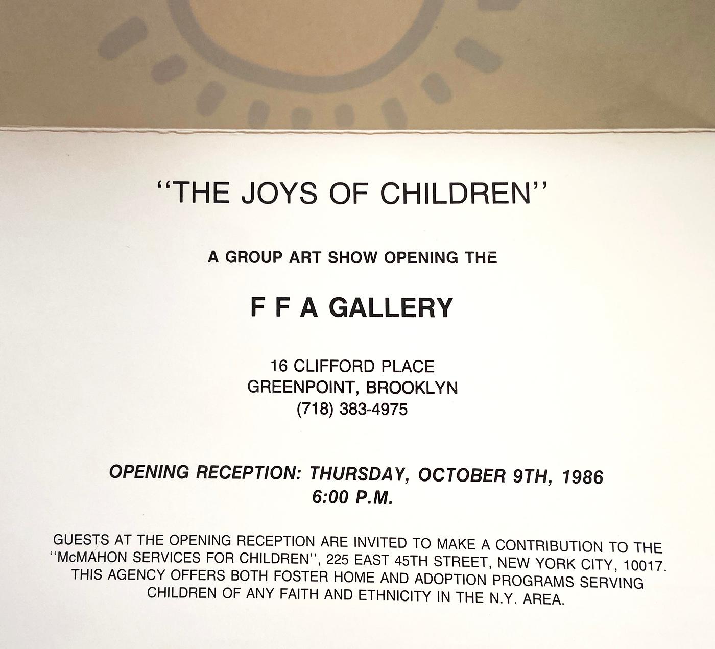 1980s Keith Haring gallery announcement (Keith Haring Brooklyn)  1