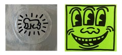 1980s Keith Haring Pop Shop stickers (Keith Haring crawling baby)