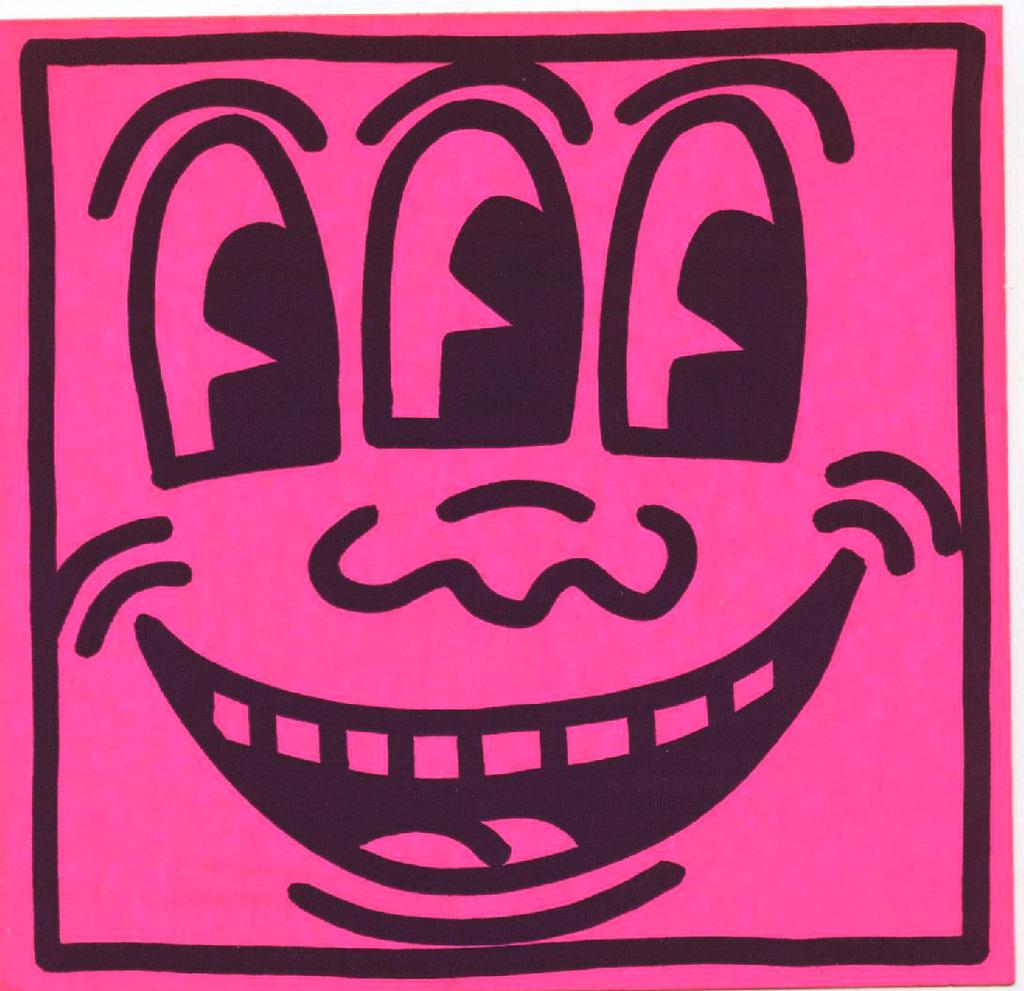 1980s Keith Haring Pop Shop stickers (Keith Haring crawling baby) For Sale 2
