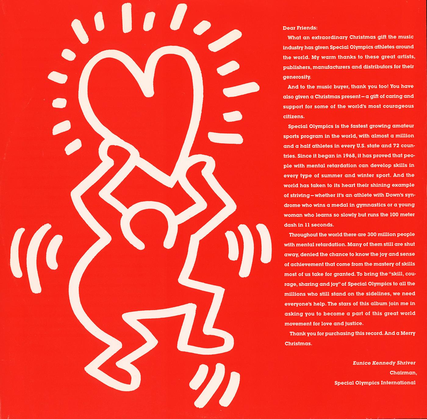 1980s Keith Haring record art (Keith Haring Christmas) For Sale 4
