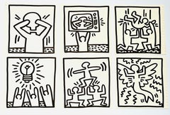Keith Haring Galería Tony Shafrazi 1982 (conjunto de 6 obras impresas)