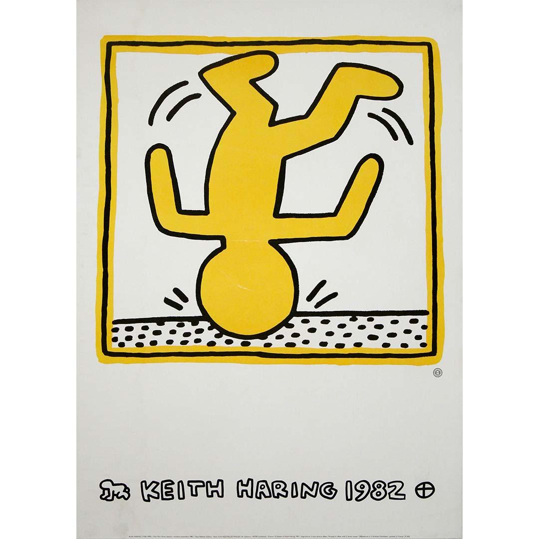 Cartel original de 1982 de Keith Haring - "One man show" (Espectáculo individual)