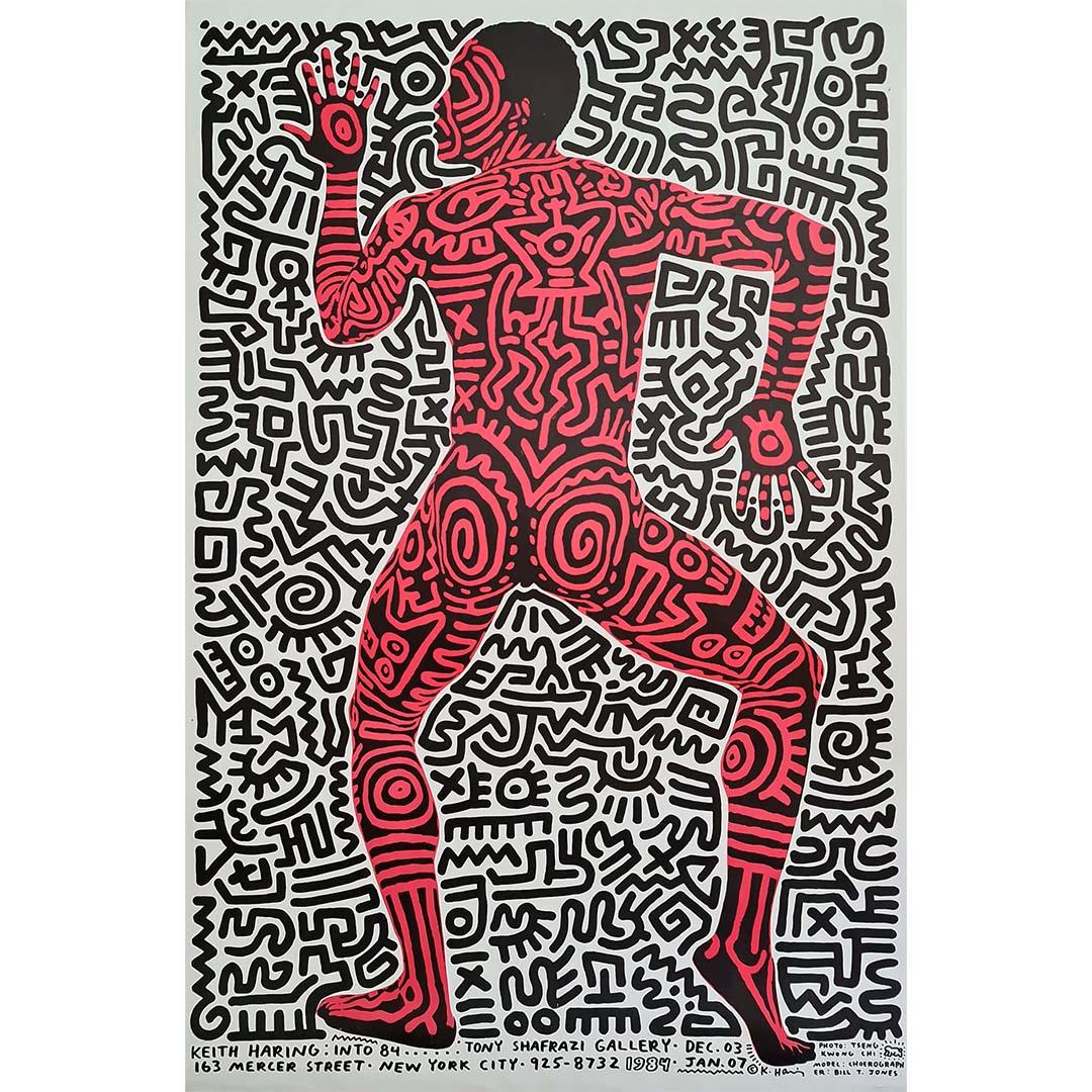 1984 Affiche originale de Keith Haring - Tony Shafrazi Gallery en vente 1