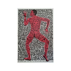Vintage 1984 Original Poster by Keith Haring - Tony Shafrazi Gallery