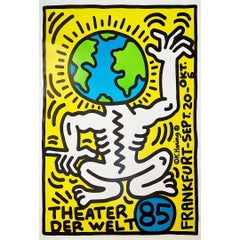 1985 original poster by Keith Haring for the Theater der Welt