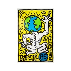 1985 original poster by Keith Haring for the Theater der Welt
