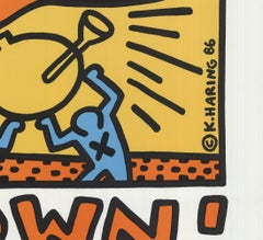 1986 Keith Haring 'Crack Down' Lithograph Print, Pop Art, Unframed