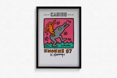1987 original poster of Keith Haring with Knokke Casino in Belgium