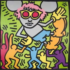 Vintage 1989 After Keith Haring 'Andy Mouse' FIRST EDITION
