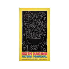 1991 "Future Primeval" exhibition poster by Keith Haring - Queens Museum
