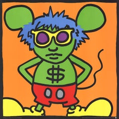 1991 After Keith Haring 'Andy Mouse, Dollar Sign' Pop Art